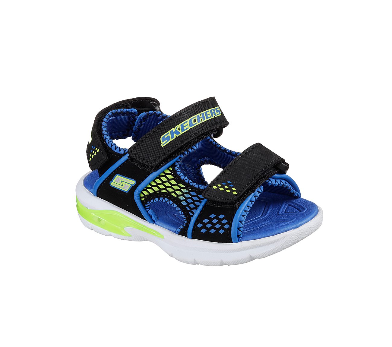 S Lights: E-II Sandal - Beach Glower — BLACK