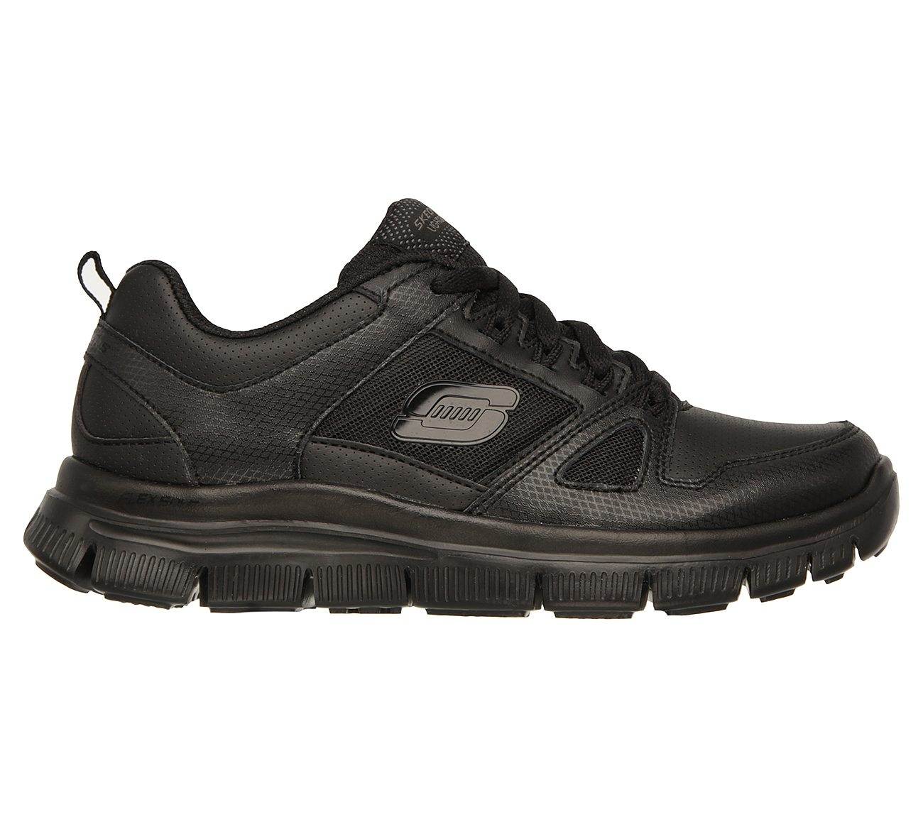 skechers flex advantage black running shoes