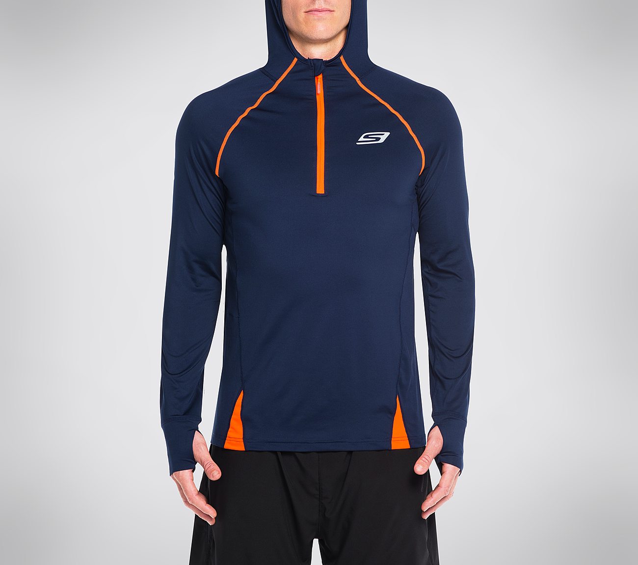 skechers godri quarter zip hoodie