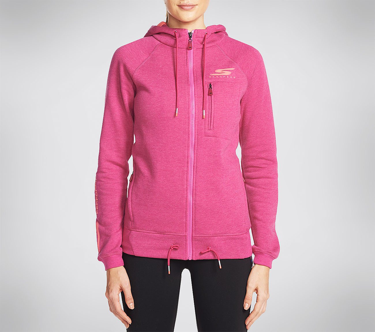 longline pink hoodie