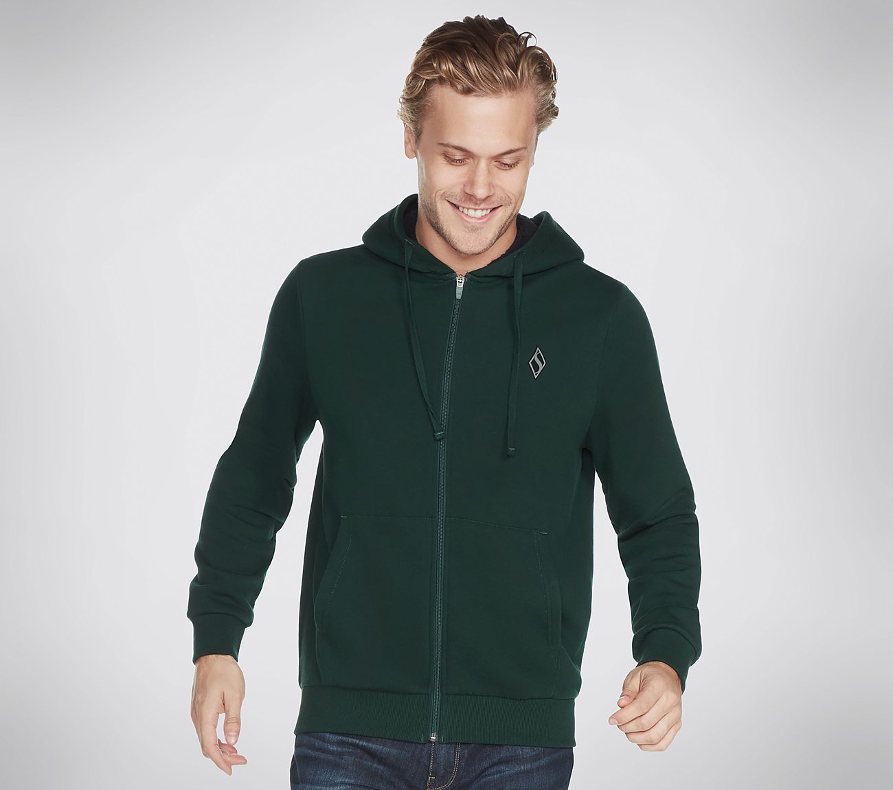 SKECHERS Men's Skechers Apparel Diamond Logo Sherpa Hoodie SKECHERS