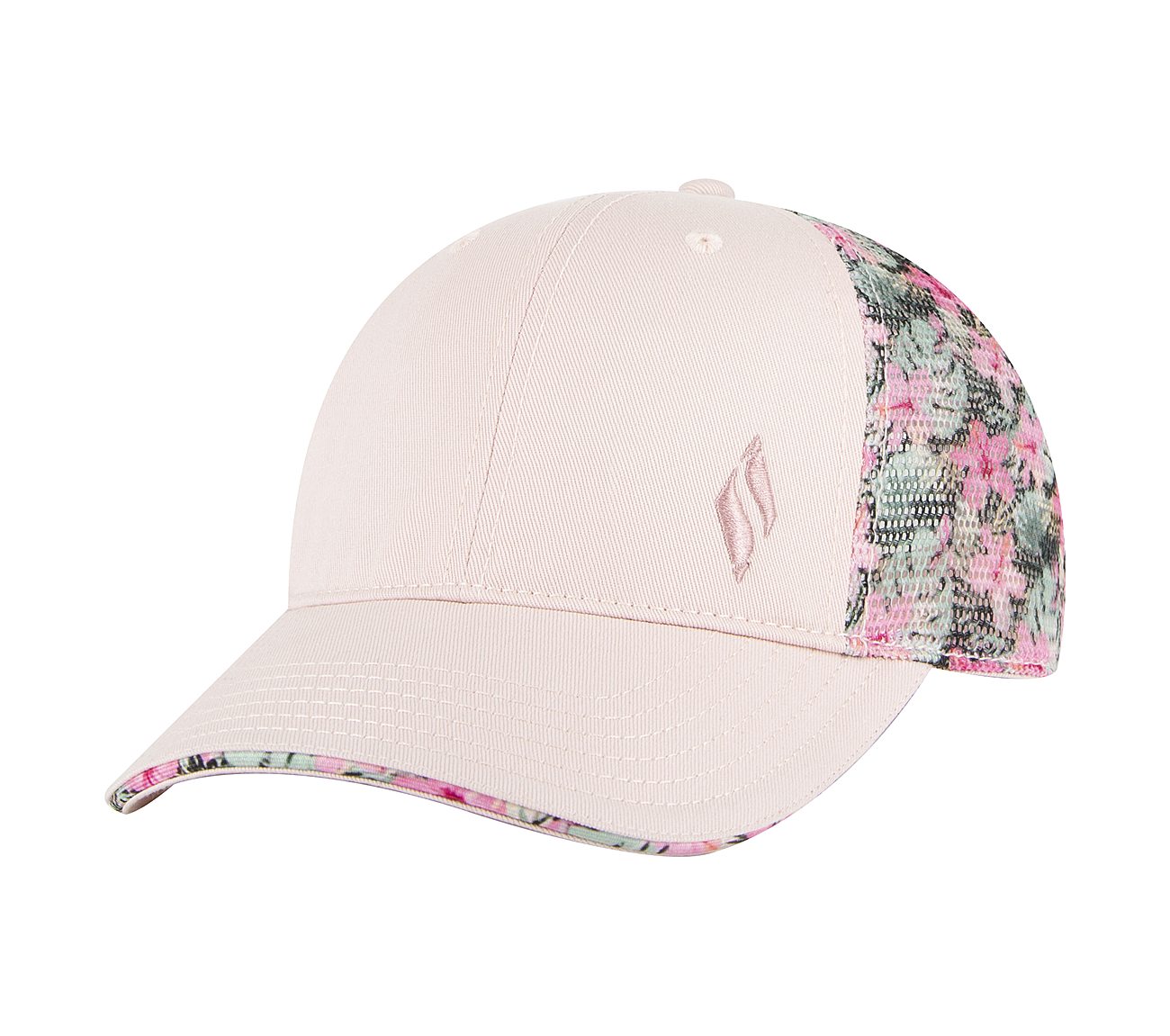 SKECHERS Women's Flower Print Diamond Logo Trucker Hat SKECHERS