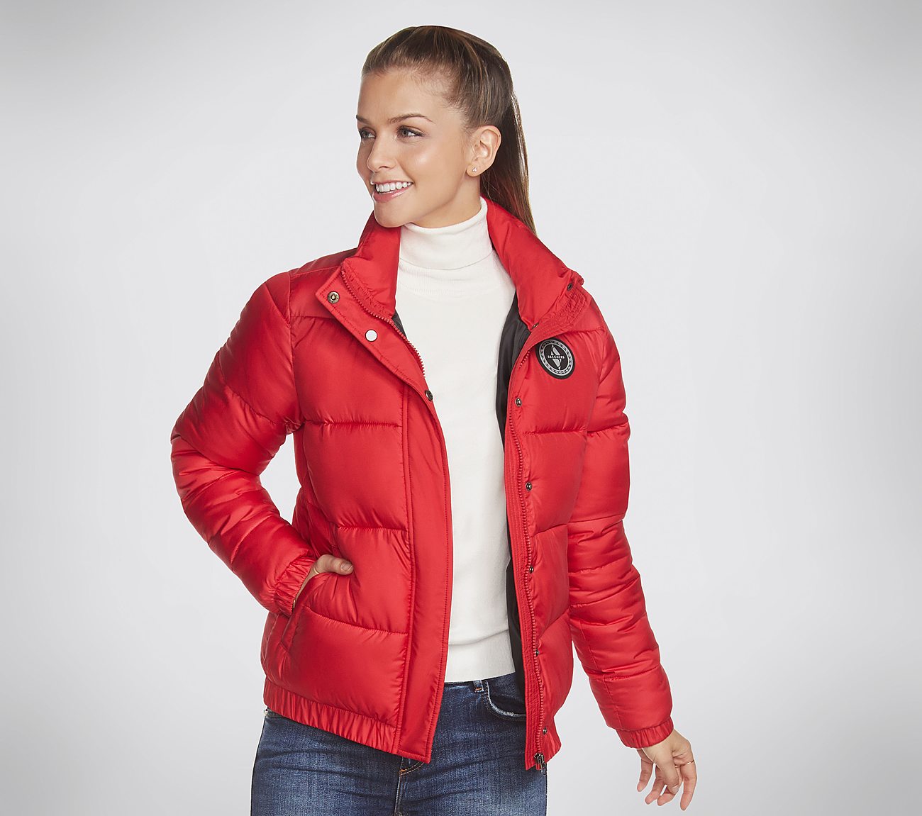 skechers jacket red