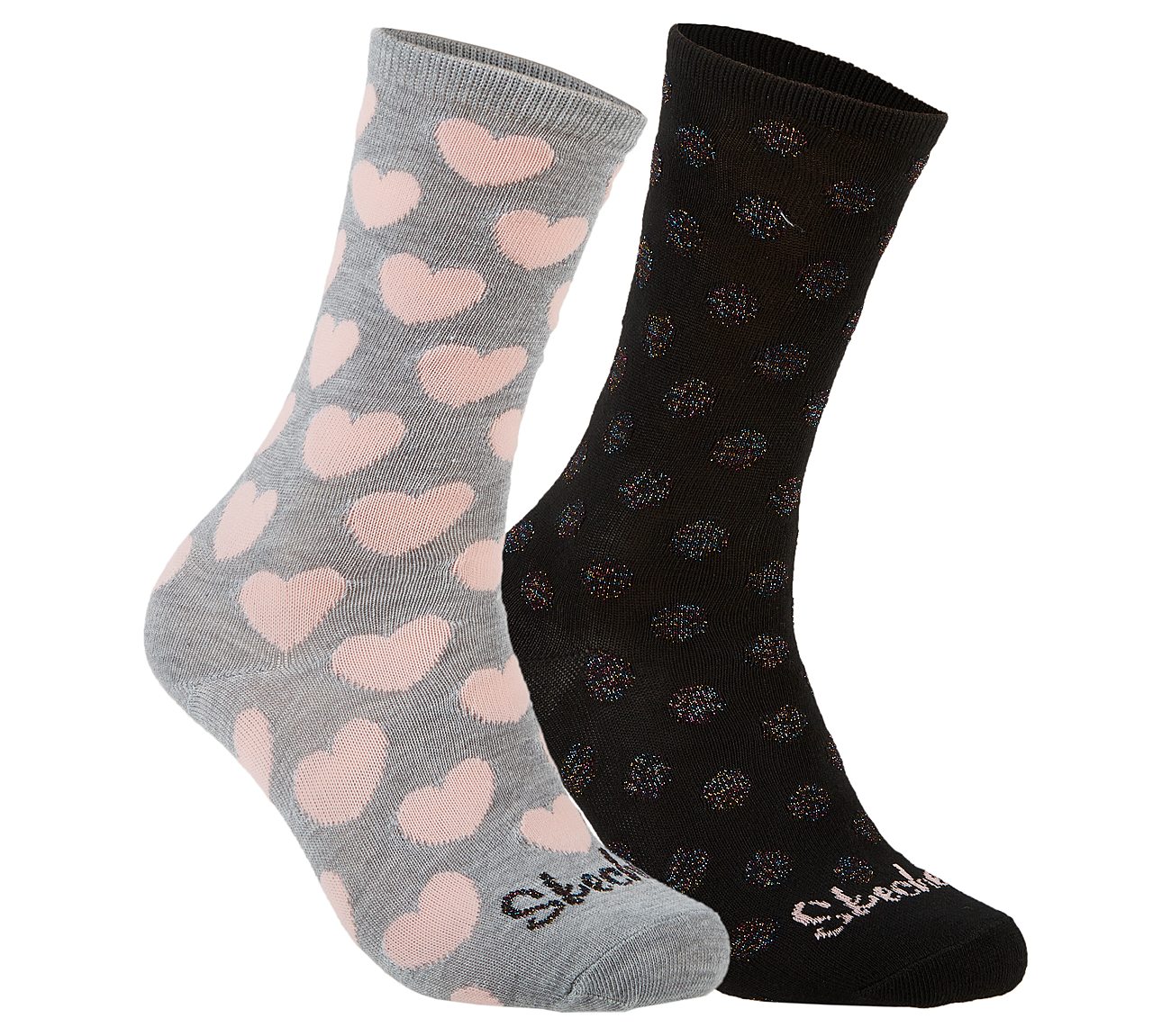 Buy SKECHERS 2 Pack Super Soft Fashion Crew Socks Accessories Shoes