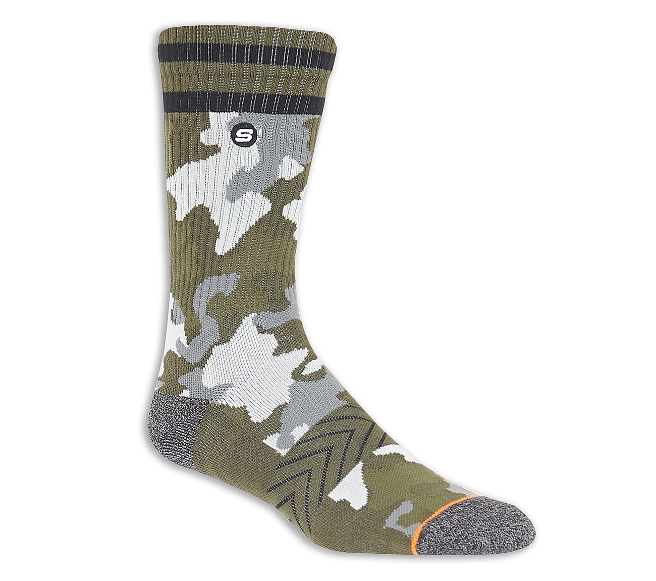 Buy SKECHERS 1 Pack Extended Terry Camo Crew Socks Socks Shoes